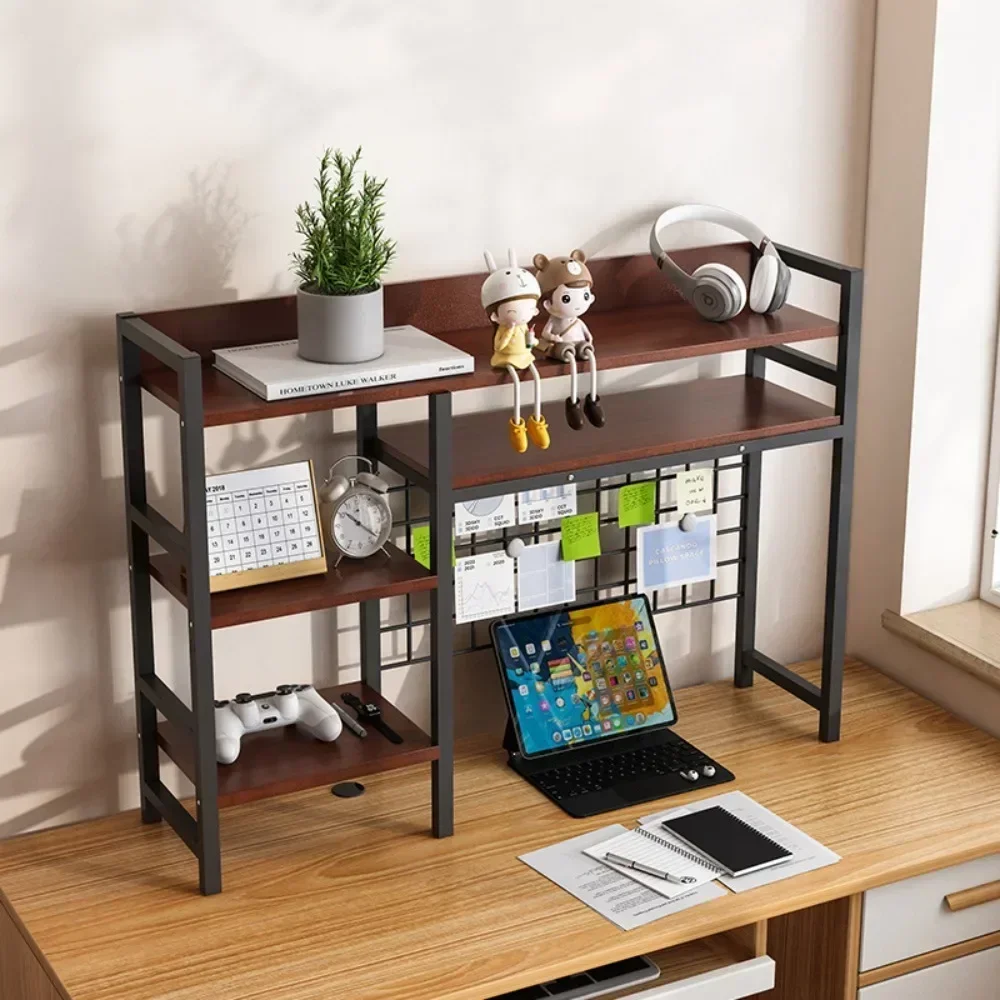 

A Grid Bookshelf Desktop Organizer Iron Material Beautiful And Durable Hole Plate Design Office Home Computer Desk