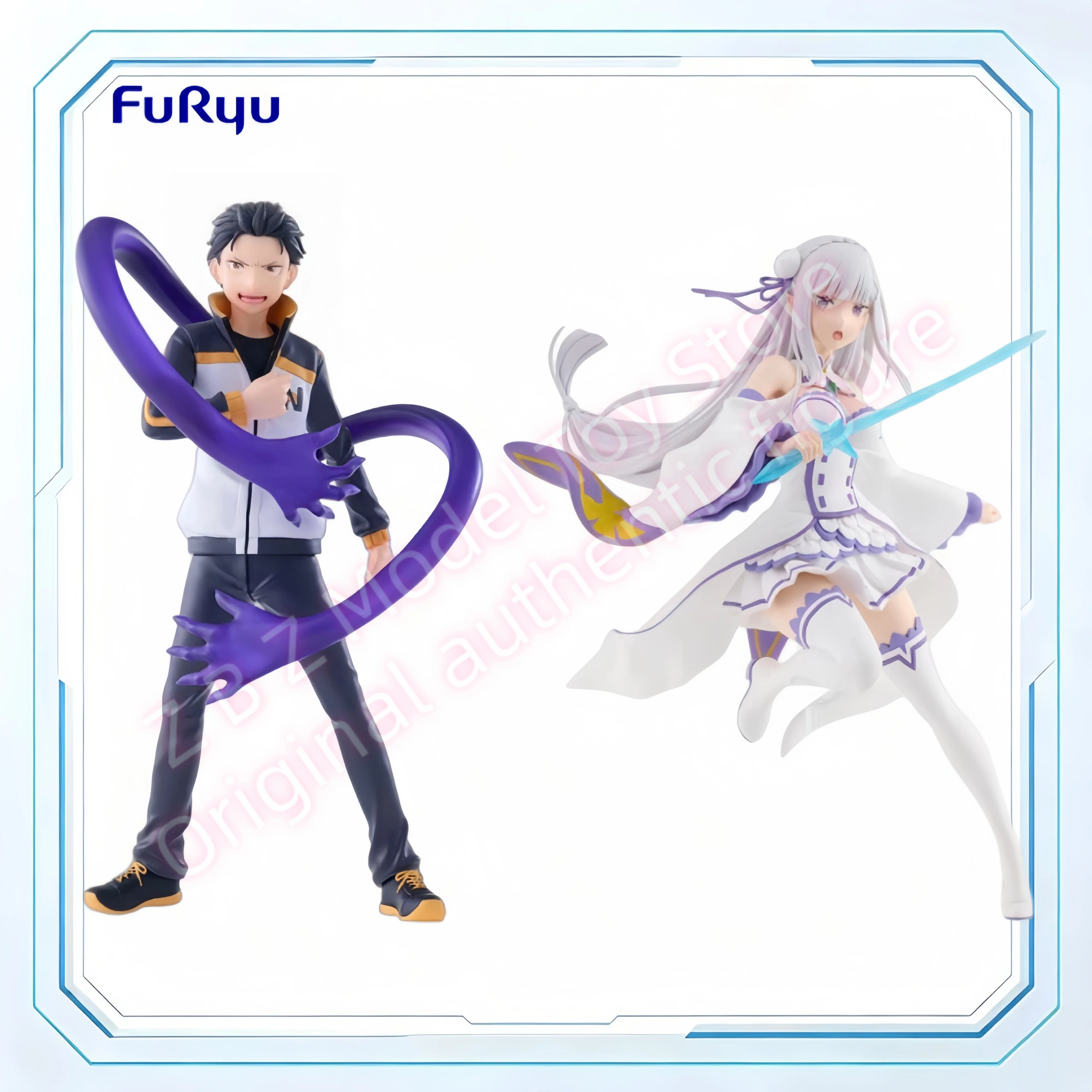 Pre-order FuRyu Emilia & Natsuki Subaru Re:Zero Starting Life in Another World Muchute Figure Exquisite Anime Collectibl Display
