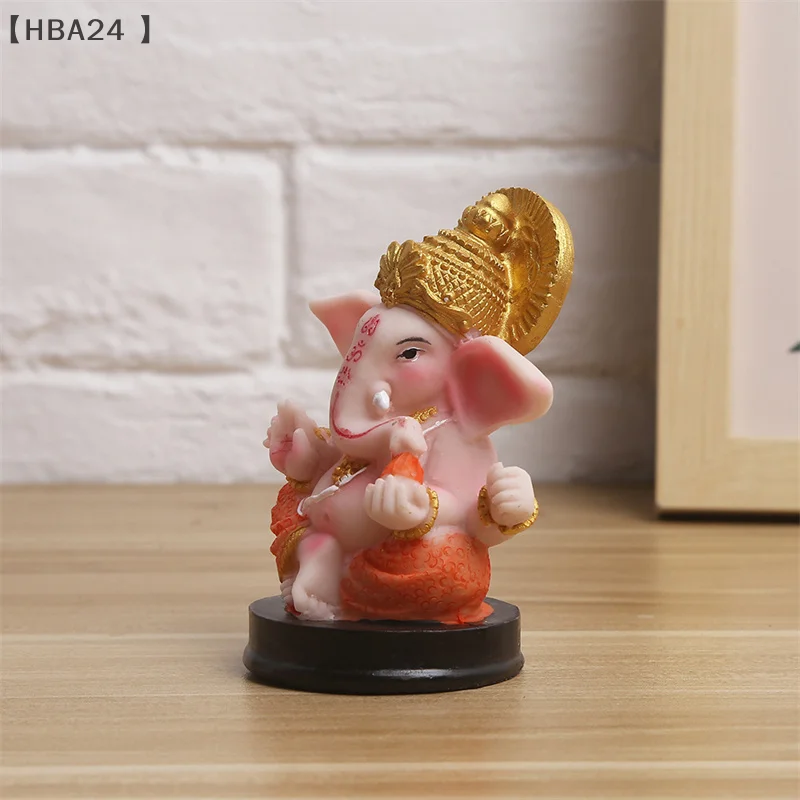 Lord Ganesha Buddha Statue Elephant God Sculptures Ganesh Figurines Bar Counter Cashier Desktop DIY Decoration