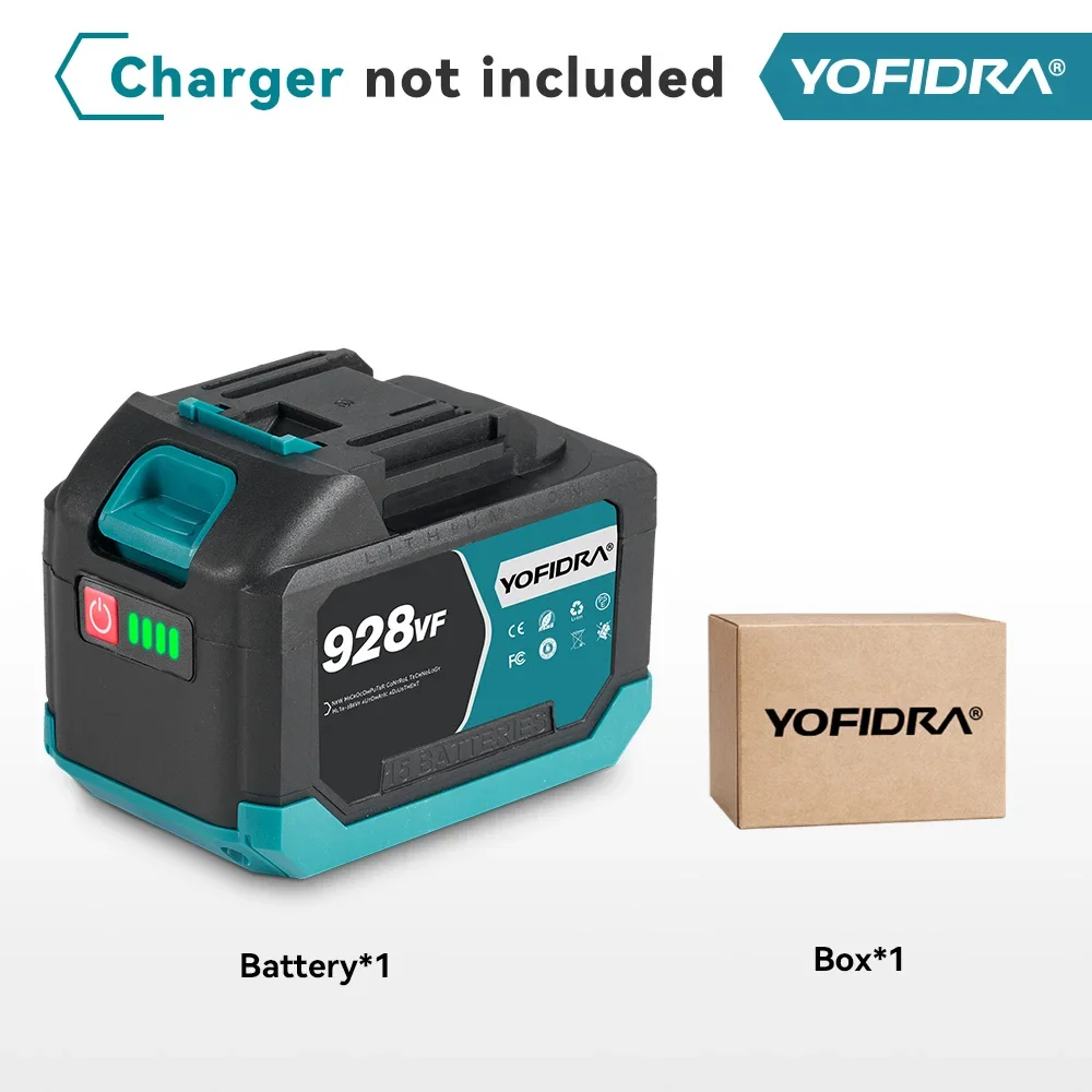 YOFIDRA 388VF 928VF Oplaadbare Lithiumbatterij 22500mAh 15000mAh Li-ion Batterij voor Elektrische Kettingzaag Boorsleutel Power Tool