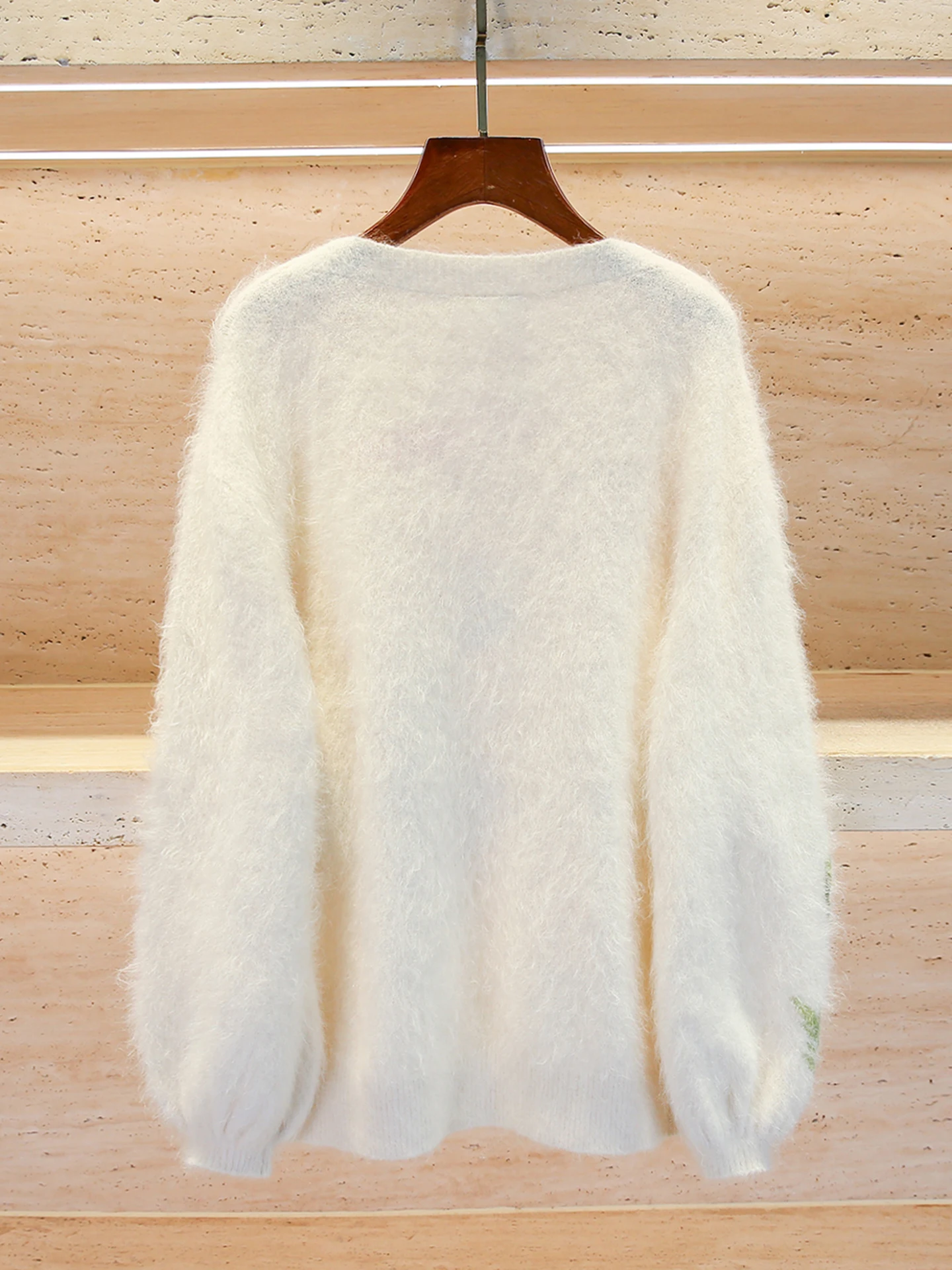 French Sle Loose Knitted Sweater Women's Floral Embroidery Top Comfortable Long Sve round Ne Pullover Autumn Faion