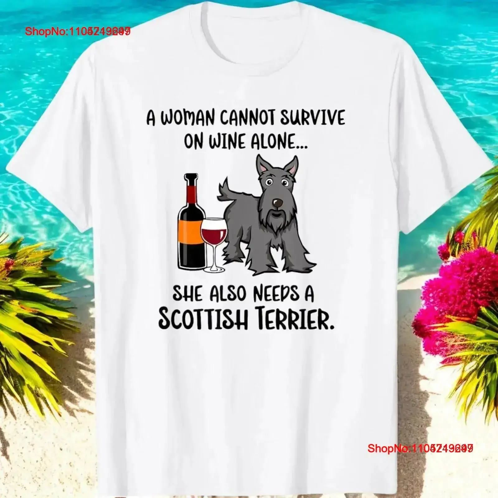 

Funny Wine and Scottish Terrier for Scottie Dog Mom T Shirt vintage Washed homme graphic Casual Comfortable Stretched vintage