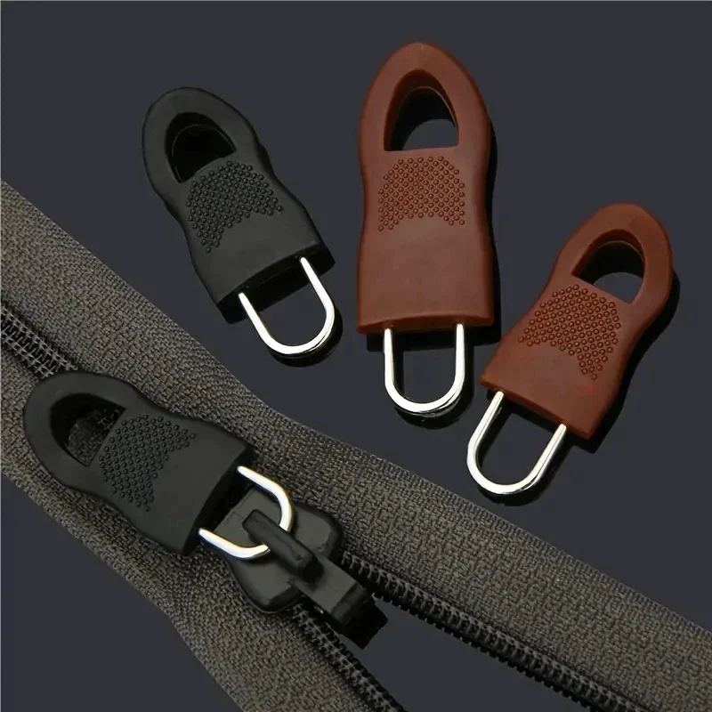 10Pcs Replacement Zipper Slider Pull Puller End Fit Rope Tag Clothing Zip Fixer Buckle Zip Cord Tab Bag Suitcase Backpack Tent