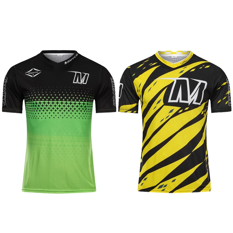 2 Pcs Quick Dry Men's T-shirt Athletic Gym Male Camisetas Sportswear Compression Fitness Shirt Top Running Jersey Sport Clothing