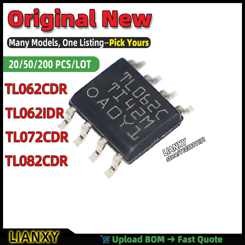 TL082CDR TL072CDR TL062CDR TL062IDR SOIC-8 DUAL OP AMP New Original