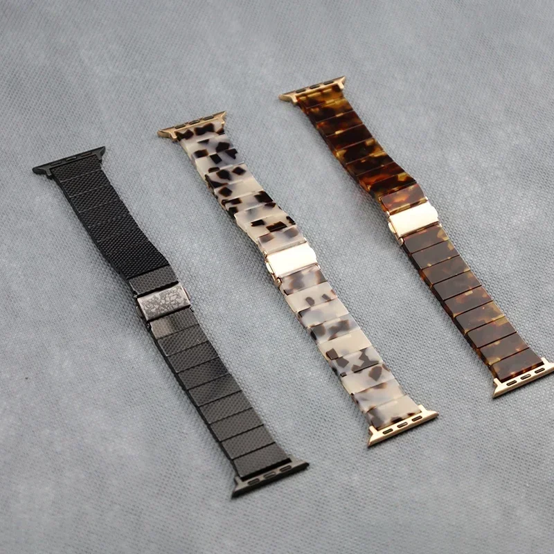 Ремешок из смолы для Apple Watch 42 мм, 46 мм, 41 мм, 49 мм, ультра-браслет для iwatch series 10 9 8 7 6 5 4 3 SE 44 мм 40 мм 45 мм