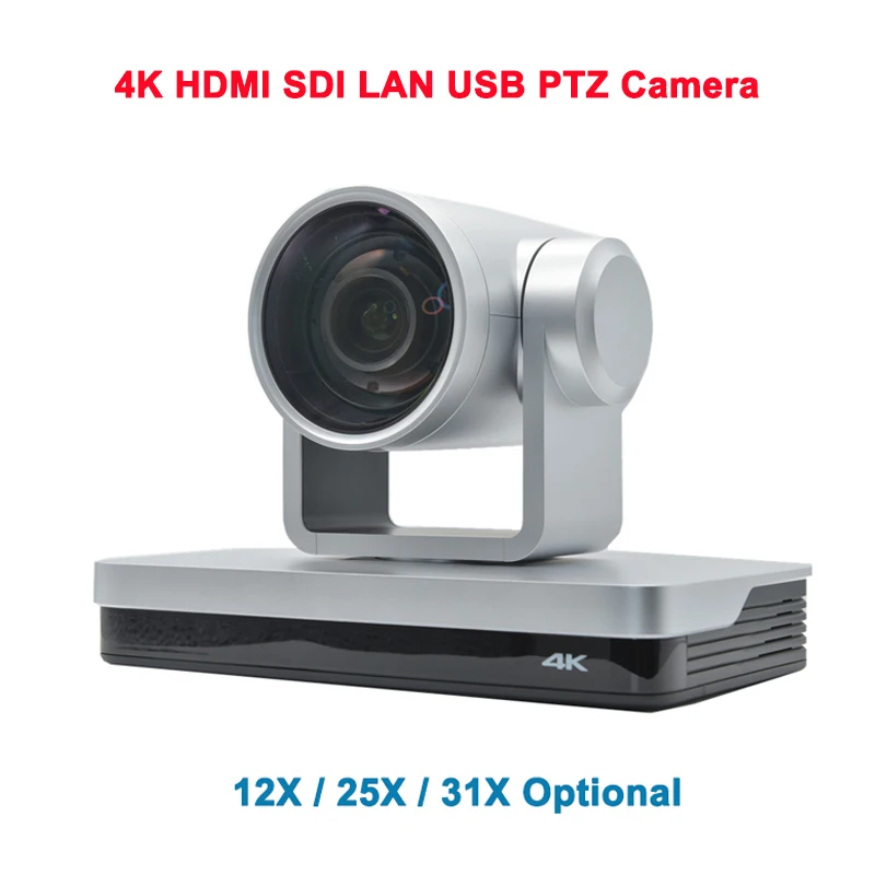 

4K60Fps 12X / 25X / 31X Zoom Live Streaming PTZ POE Camera with HDMI and 3G-SDI Outputs For Conference Room,Online Teaching