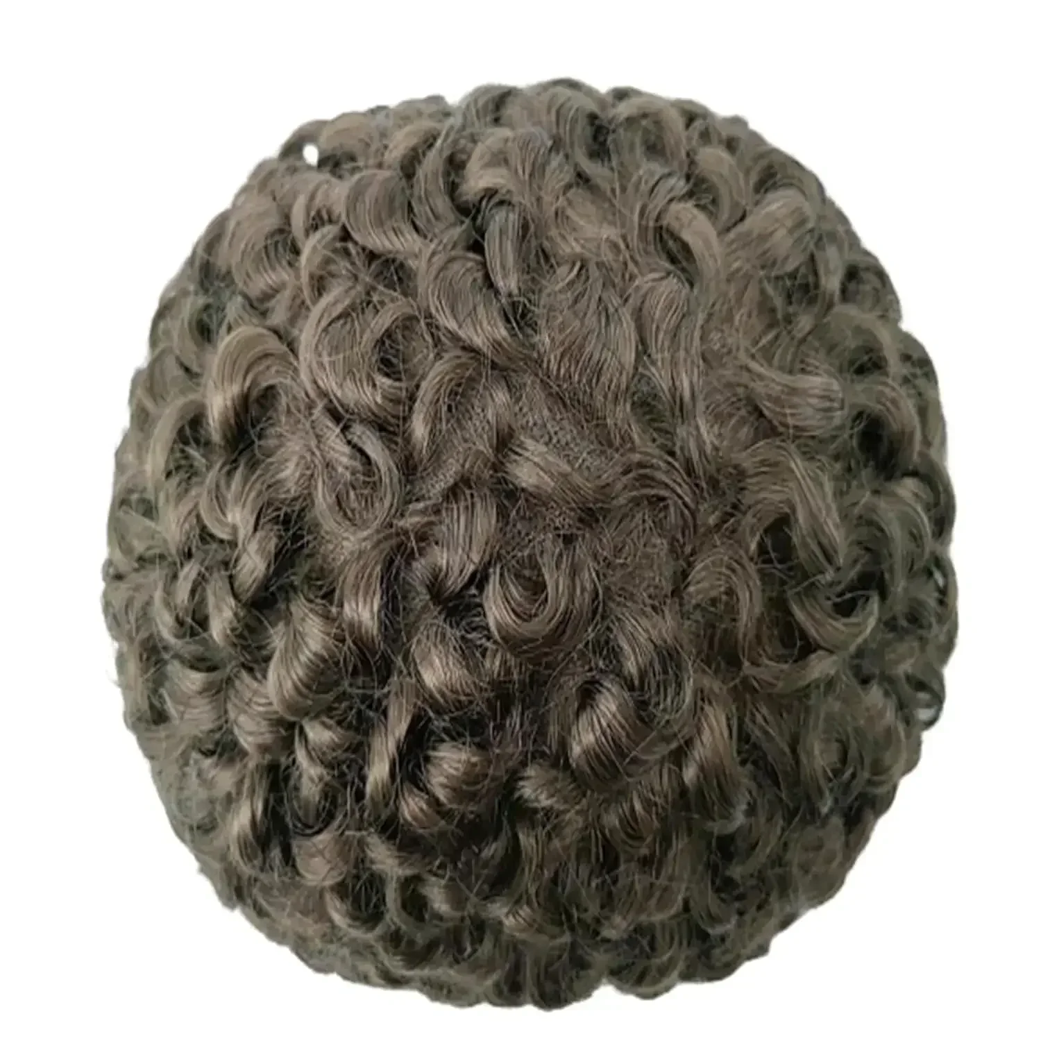 Toupee 남성용 인모 가발, 부드러운 레이스 헤어 포함, 웨이브 가발, 헤어 교체 시스템, 프리스타일 내추럴 가발, 10mm