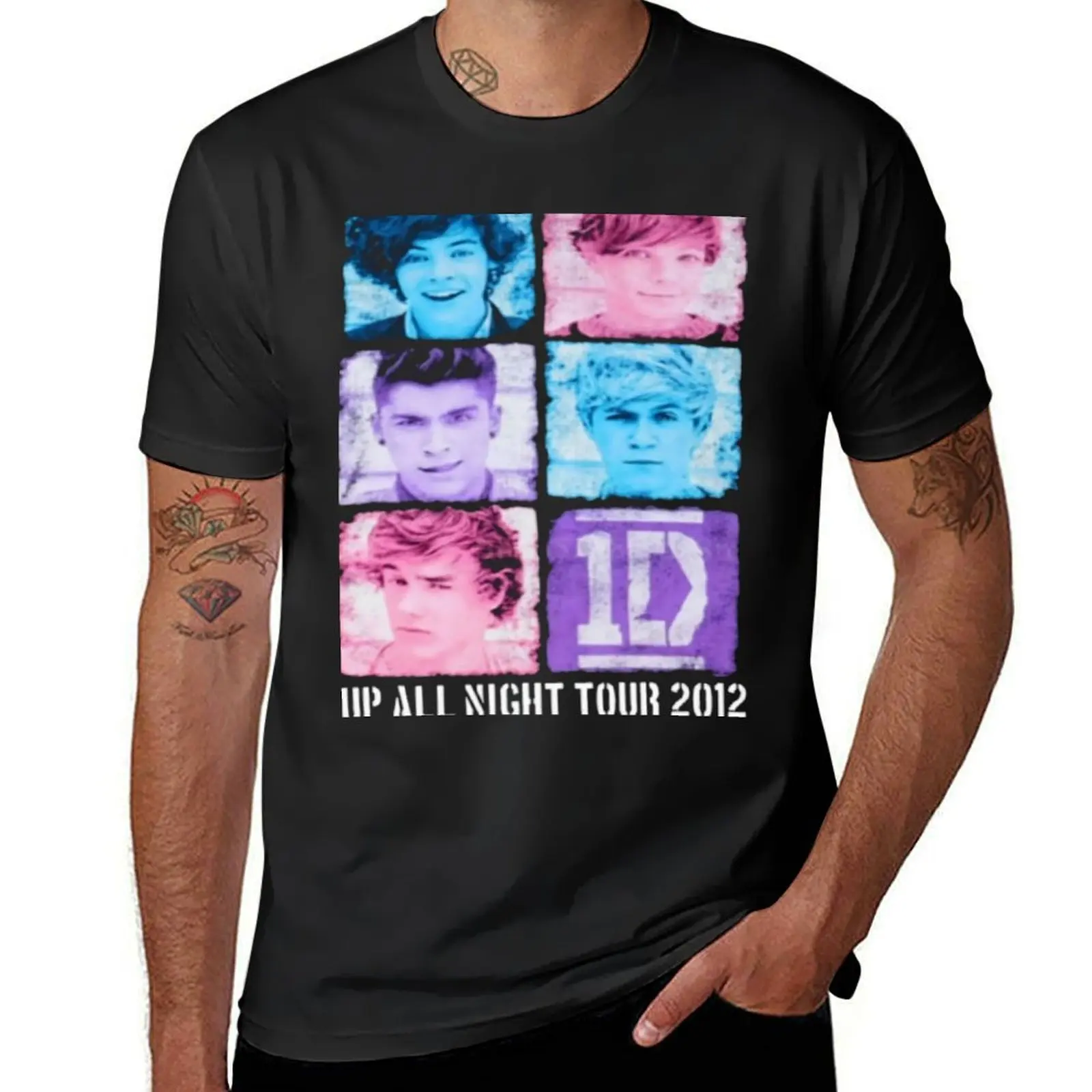 UP ALL NIGHT TOUR 2012 T-Shirt new edition animal prinfor boys mens graphic t-shirts big and tall