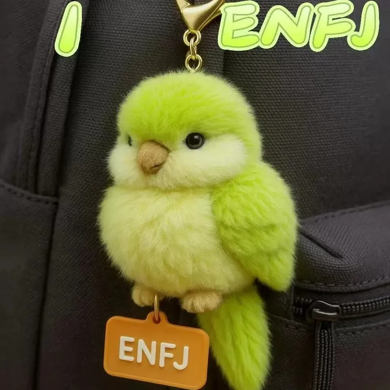 

Cute Bird Plush Toy Keychain Bag Pendant Creative Gift For Girls Small Red Book Same Style Furry Animal Doll Hanging Ornament
