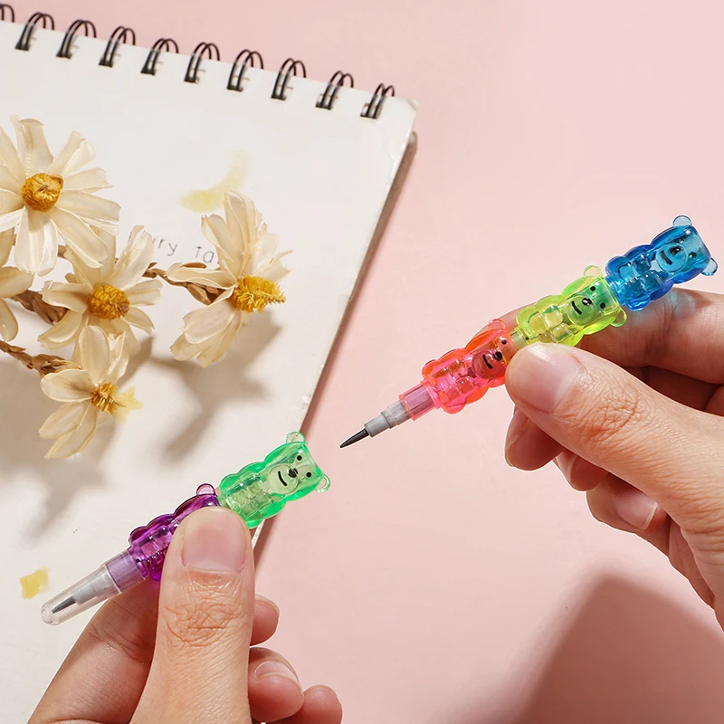 5Pcs Kawaii Non Sharpening Pencils Cartoon Mechanical Pencils for Sketching Writing Tools Korean Stationery Office Supplies images - 6