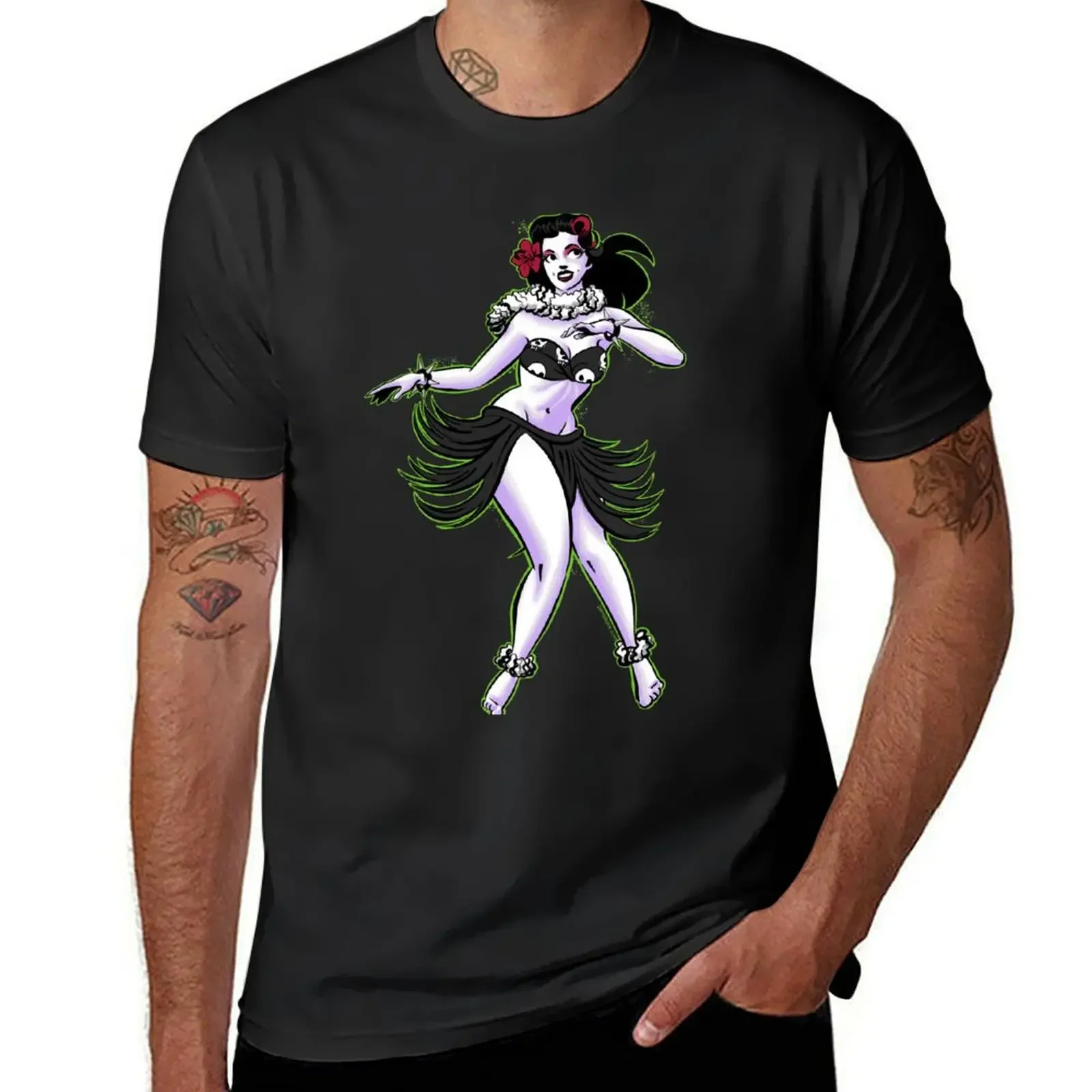 Hula Ghoul T-Shirt cotton graphic tees graphic tee shirt baggy shirts t shirt for men