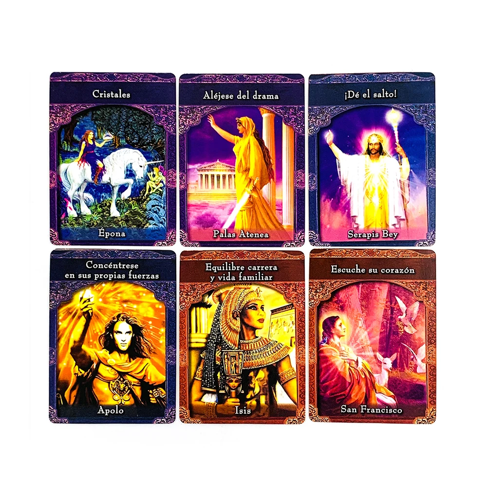 스페인어로 된 상승한 마스터 오라클 덱 44개 오라클 카드 가족과 친구들을 위한 레저 및 엔터테인먼트 카드 게임