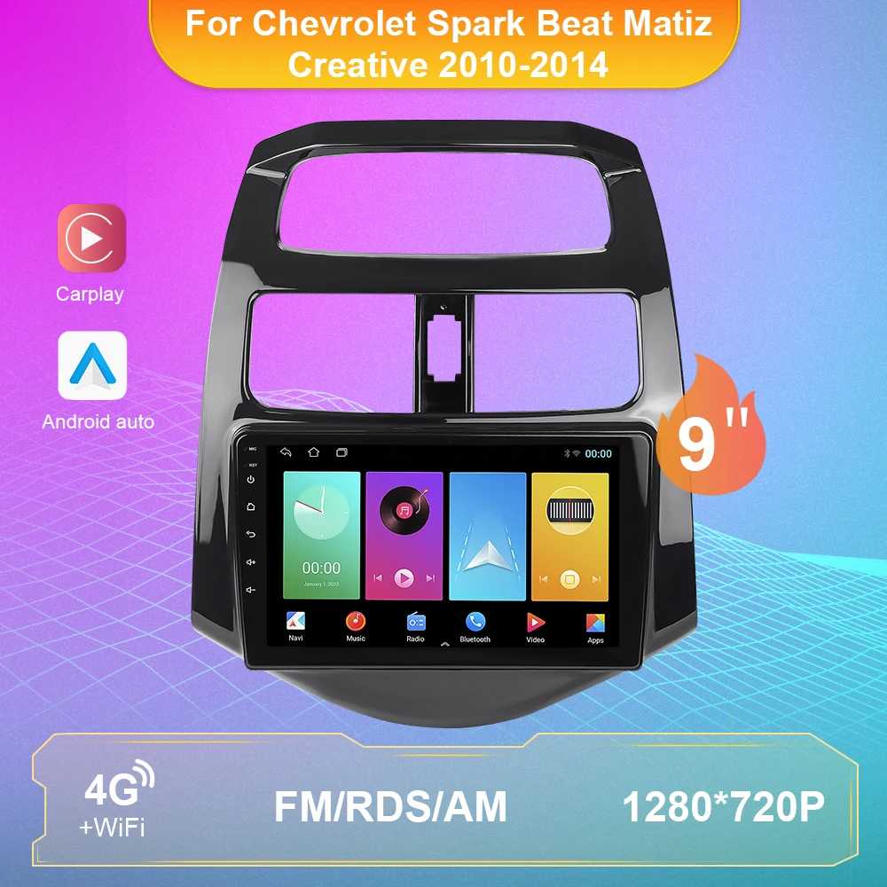 

Android 10 Car Radio For Chevrolet Spark Beat Matiz Creative 2010-2014 Navigation GPS Multimedia Video Player Bright Black Frame