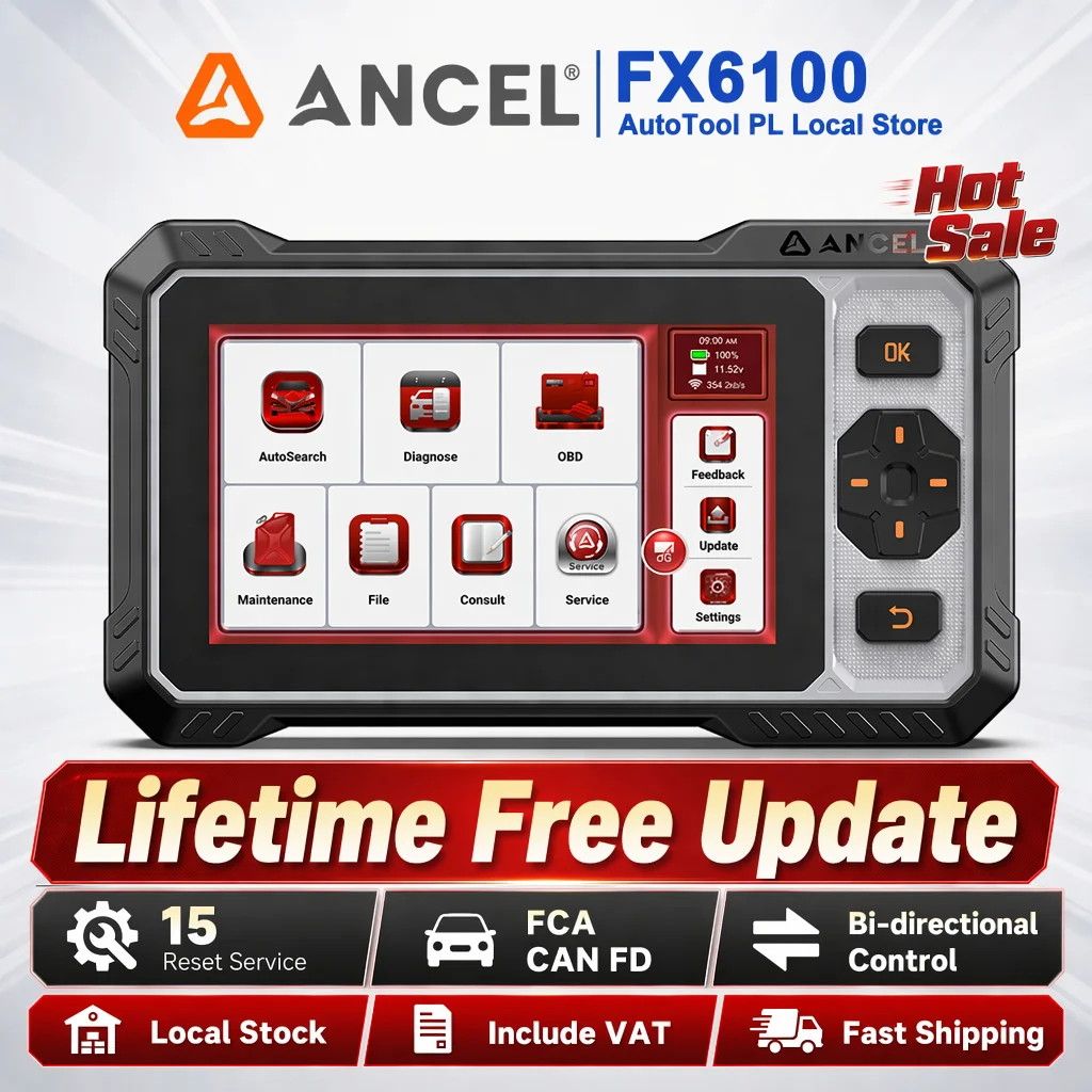 Outil de diagnostic automobile ANCEL pour tous les systèmes, scanner OBD2 avec mise à jour gratuite à vie, CAN-FD bidirectionnel, plus de 15 services de réinitialisation