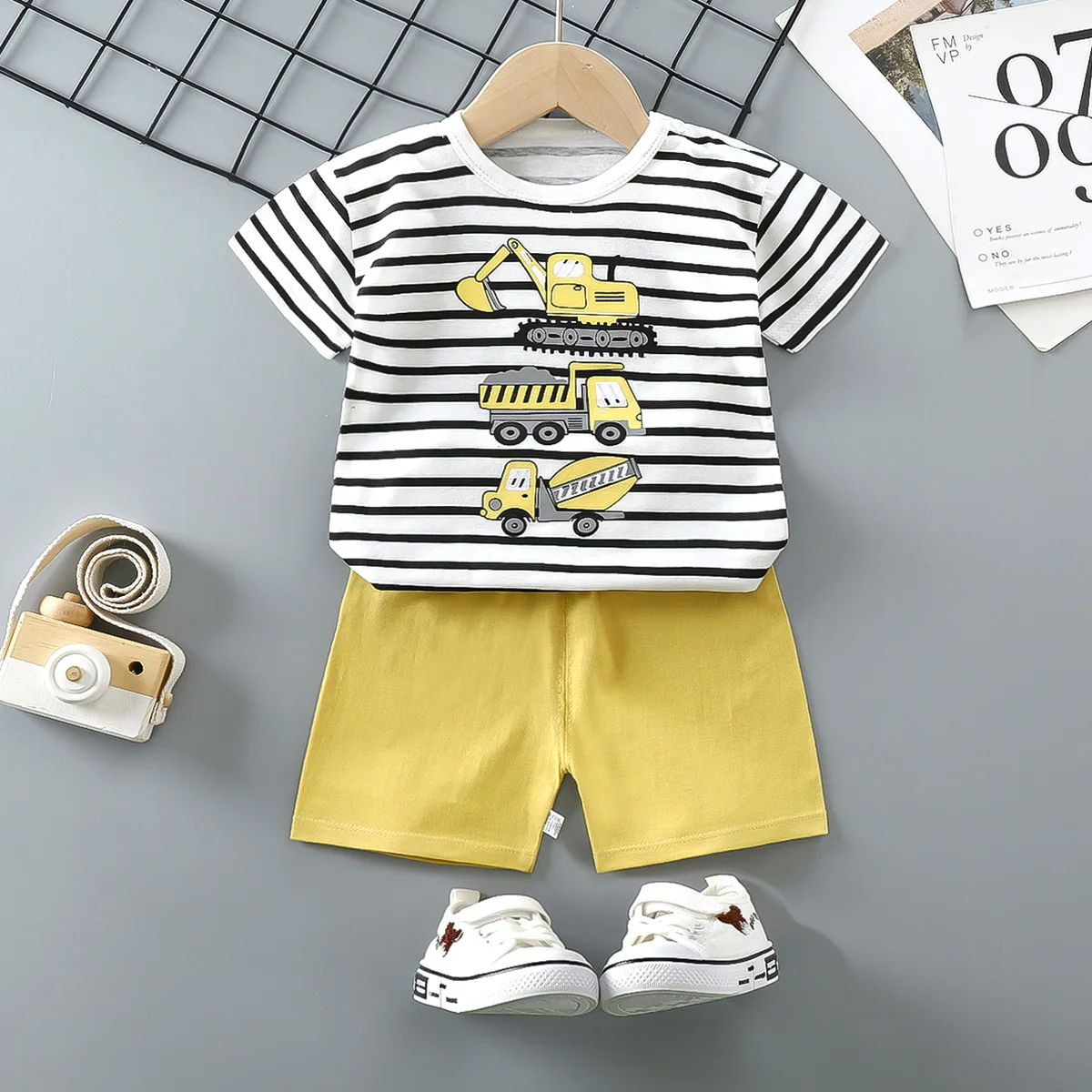 2023 Baby Boys Clothing Sets Summer Short Sleeve Cotton kids set 2Pcs leisure baby girls clothes