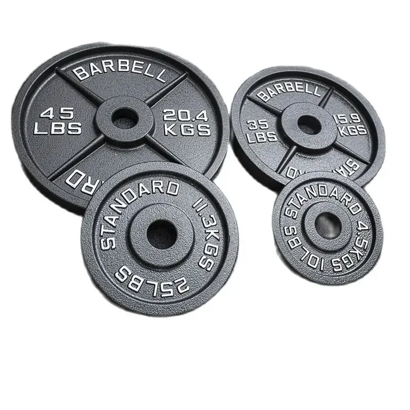 Durable cheap commercial and home use d round 5kg 10kg 20kg 50kg cast iron barbell weight lifting plate