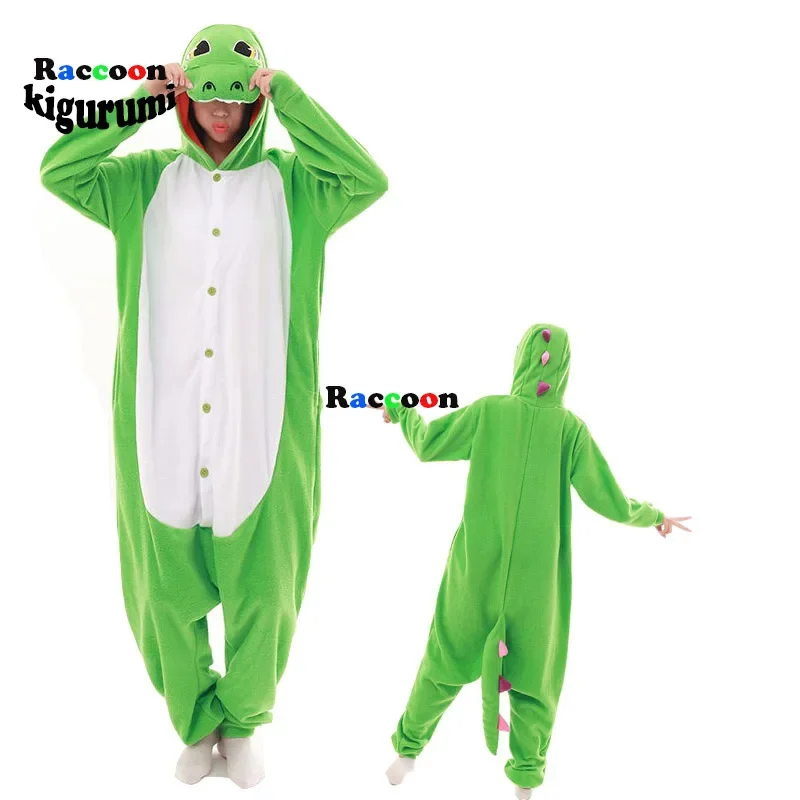 Pijama de dibujos animados de Dragon Onesie para hombres y mujeres, ropa de dormir de una pieza de Anime, traje de franela de mapache, Kigurumi, XXL, Invierno