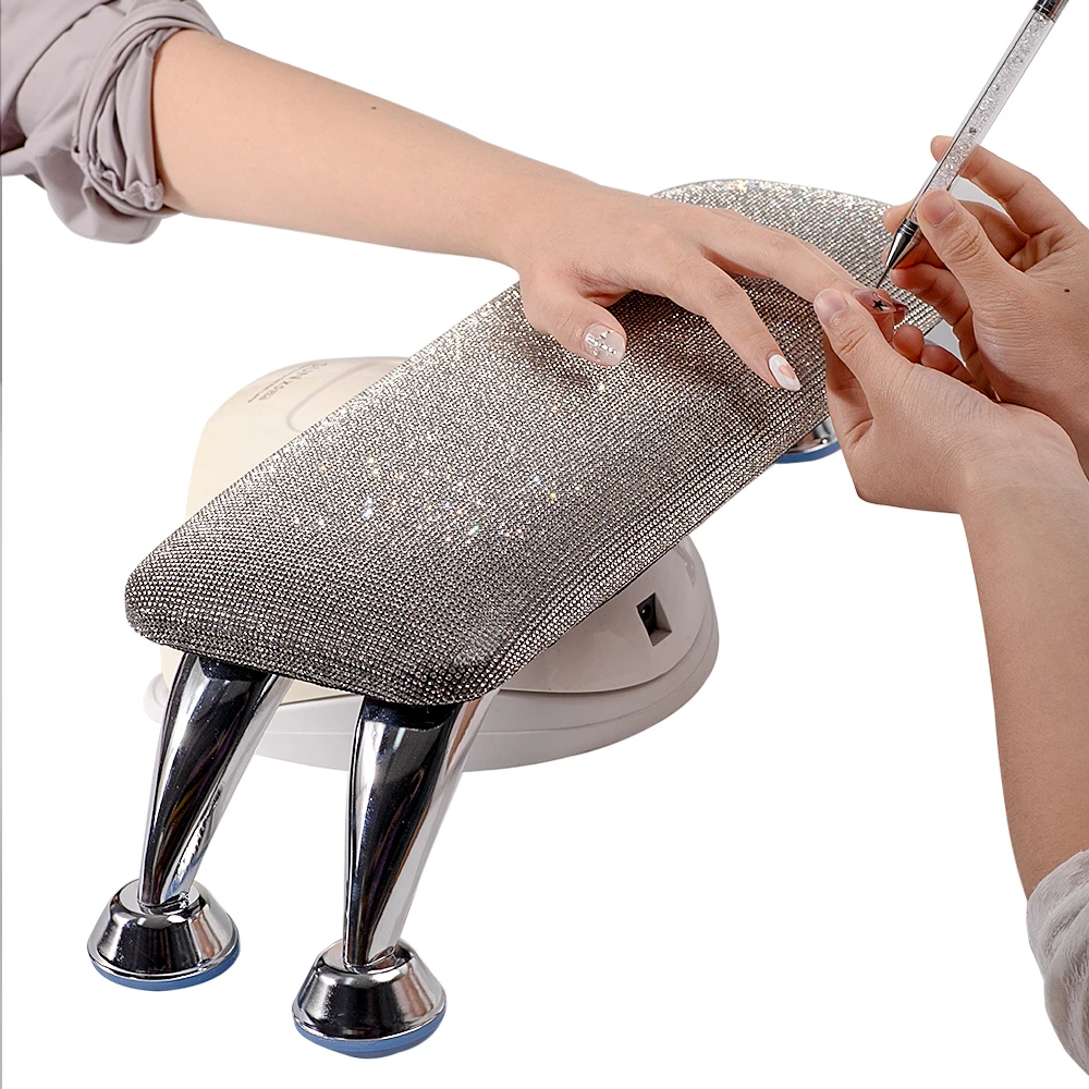 High Quality Professional Sparkling Diamond Studded Manicure Nail Hand Accessories Cushioned Ergonomic Comfortable Nail Care