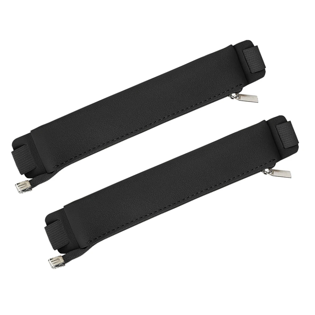 

2pcs Zippered Pencil Pouch Large Capacity Elastic Pen Holder For Journal Planner Travel Office Stationery Bag Students Nurses