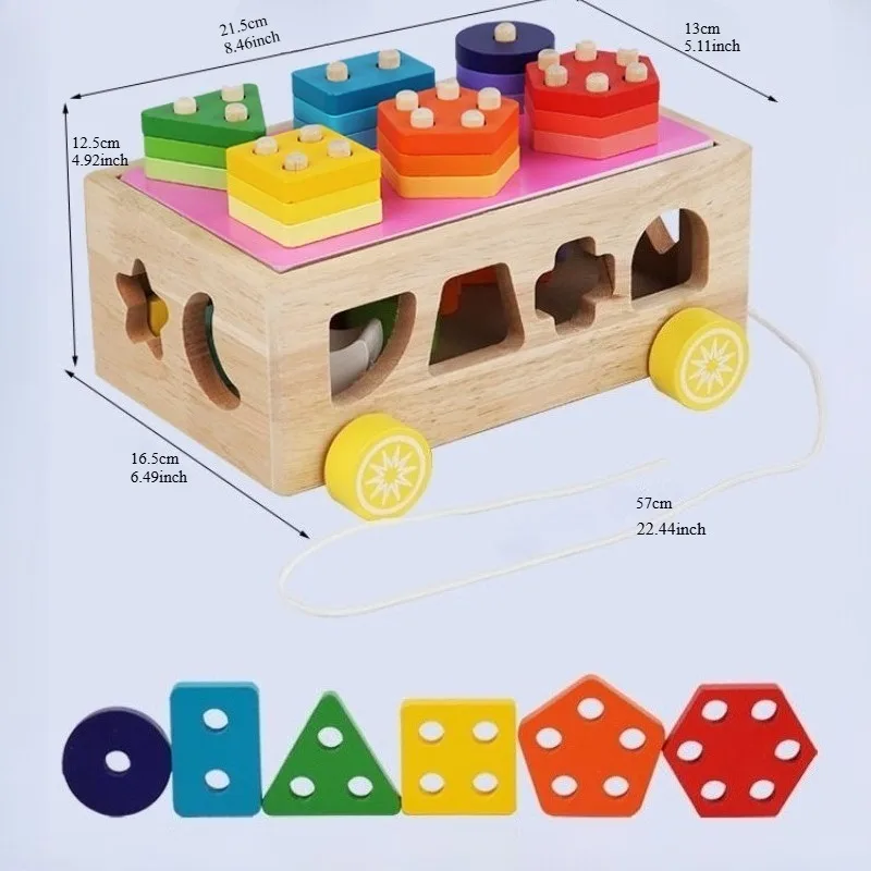 ألعاب خشبية أشكال ملونة متطابقة صندوق ألعاب ألغاز ملون مطرز ألعاب تعليمية معرفية ملونة هدايا للأطفال