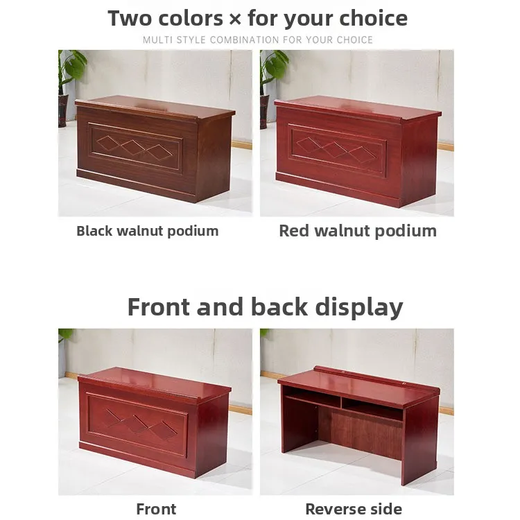 Platform Conference Table, Long Table, Double Rostrum, Conference Room Table And Chairs, Paint Paste, Solid Wood Veneer, Chairma