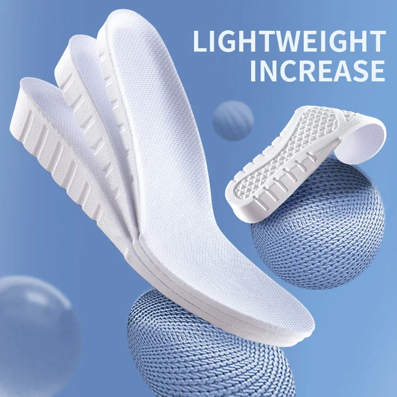 2024 Invisiable Height Increase Insoles for Feet Breathable Elevator Height Increase Templates Insoles for Women Men Shoes Pads