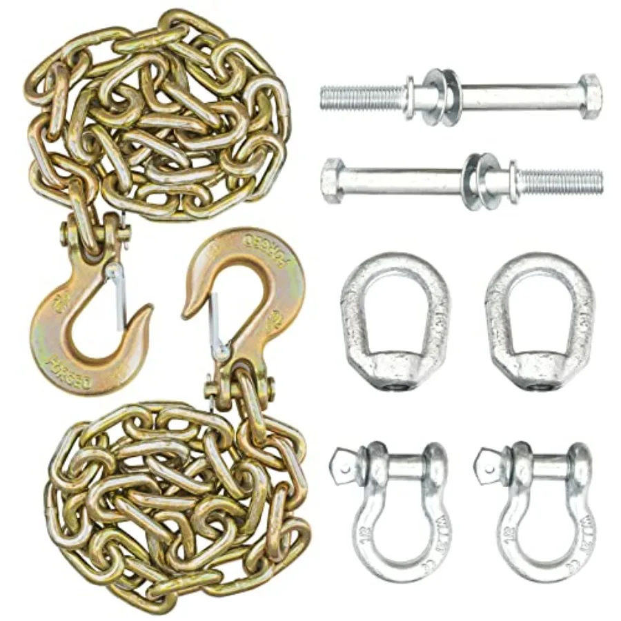 

5th Wheel Trailer Safety Towing Chain kit Ultimate Connection Safety Chains Fit for Universal Ultimate Fifth Wheel Connection R