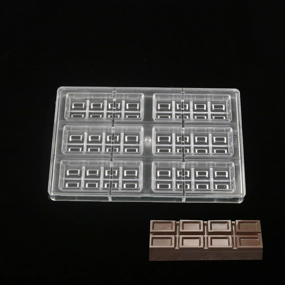 Stampo per caramelle PC facile da sformare Stampo per cioccolato in policarbonato duro Strumenti per caramelle Blocco di cioccolato Creazione di stampi Utensili da cucina
