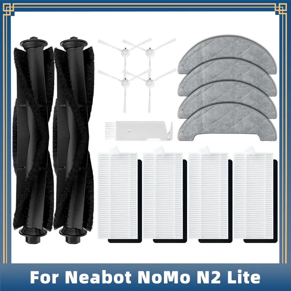 Compatible For Neabot NoMo N2 Lite Robot Vacuum Cleaner Replacement Parts Accessories Main Side Brush Hepa Filter Mop Cloth