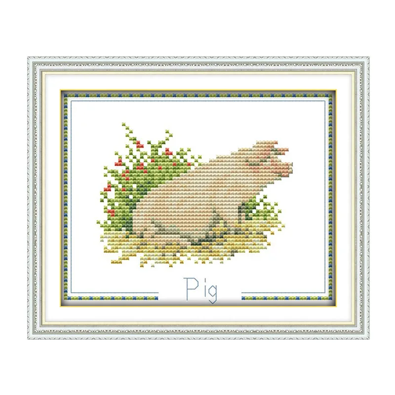 To be born pig mother cross stitch kit aida 14ct 11ct count printed canvas stitches embroidery DIY handmade needlework