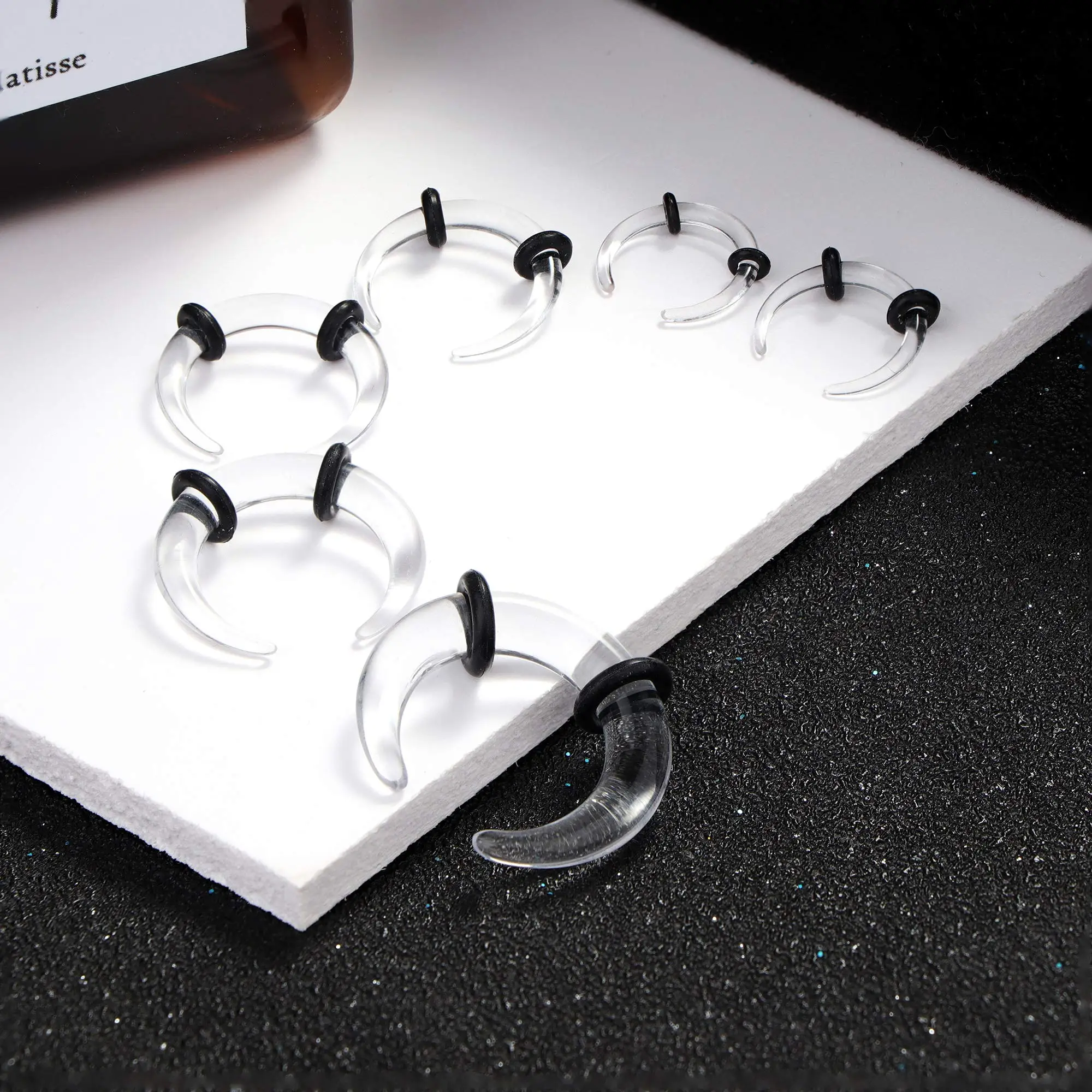 Acrylic Pincher Tapers Septum Ring C Shape Expander