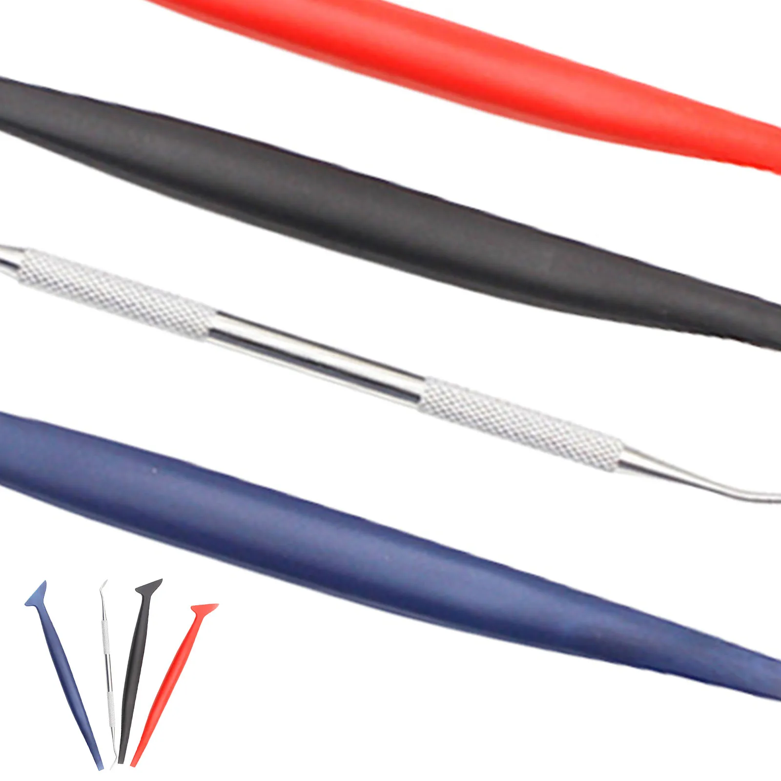 

4Pcs Car Film Tool Kit Set with 3 Scrapers of Different Hardness and 1 Gap for Vinyl Wrap Installation Auto Window