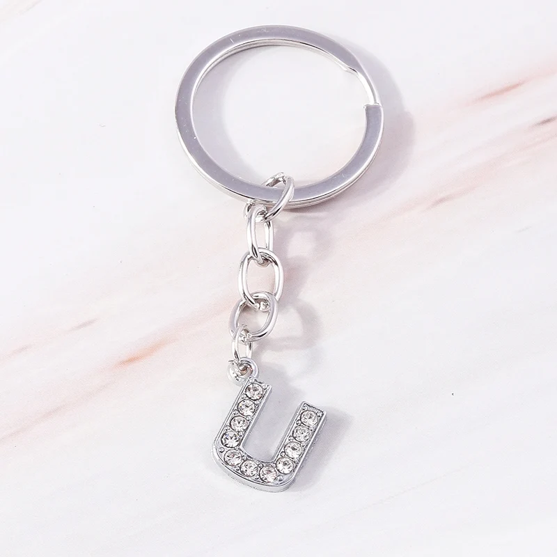 Niedliche Kristall-Schlüsselanhänger mit 26 Buchstaben A-Z als Auto-Schlüsselanhänger, Souvenir-Geschenke für Frauen und Männer, Handtaschenanhänger, Schlüsselringe, DIY-Zubehör – Detail 24