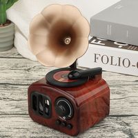 Music Box Retro Phonograph Home Decoration Holiday Gifts Ornament Creative Classical Vintage Art Crafts Table Desk Decoration