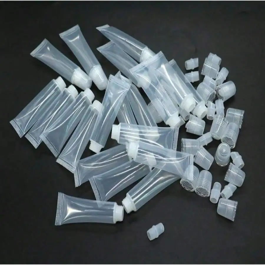 Mini balsamo per labbra trasparente ricaricabile vuoto da 15 ml Contenitori cosmetici Accessori per il trucco Tubi vuoti morbidi 20 pezzi