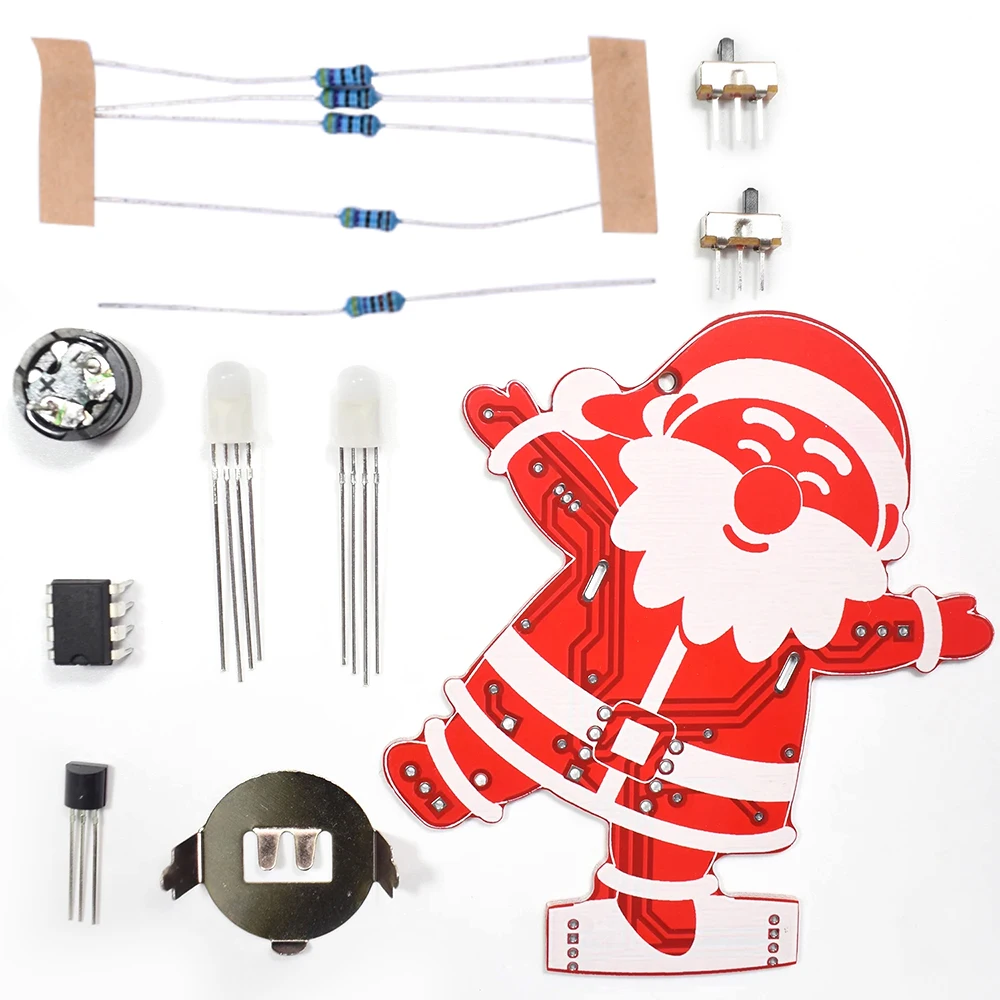 DIY Santa Claus Christmas Tree Decoration Pendant Music Kit LED Electronic Kits Electronic Production Diy Kit