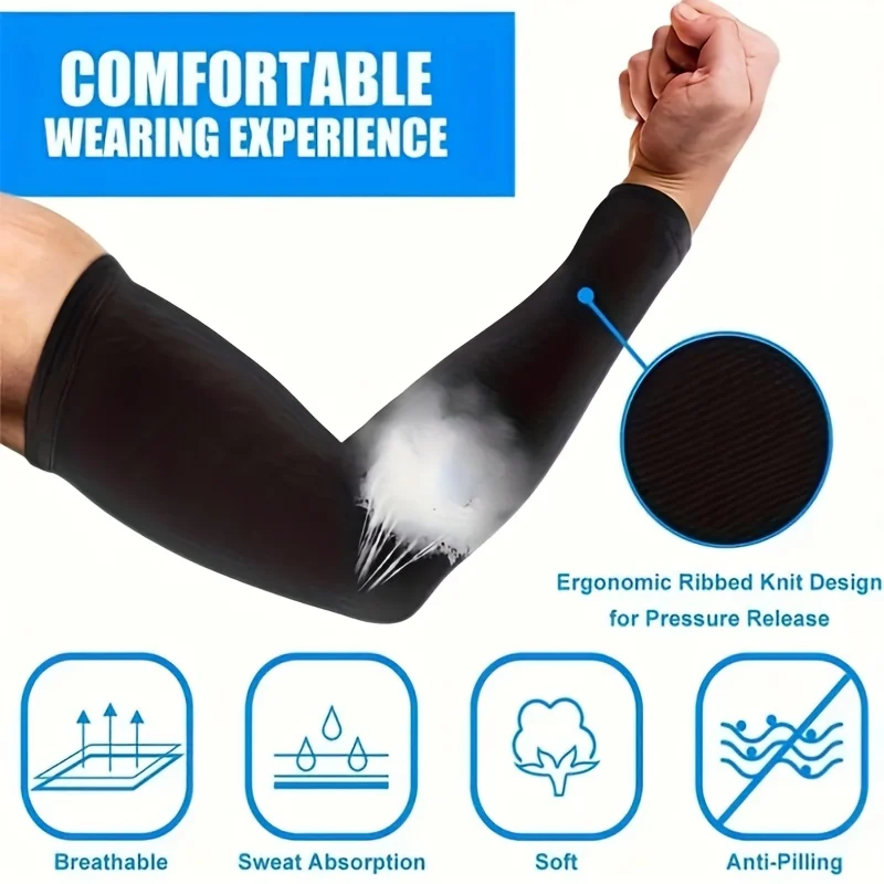 3 Paar Armstulpen für Damen und Herren, UV-Schutz und Sonnenschutz für den Sommer, hochelastische Armstulpen, geeignet für – Detail 3