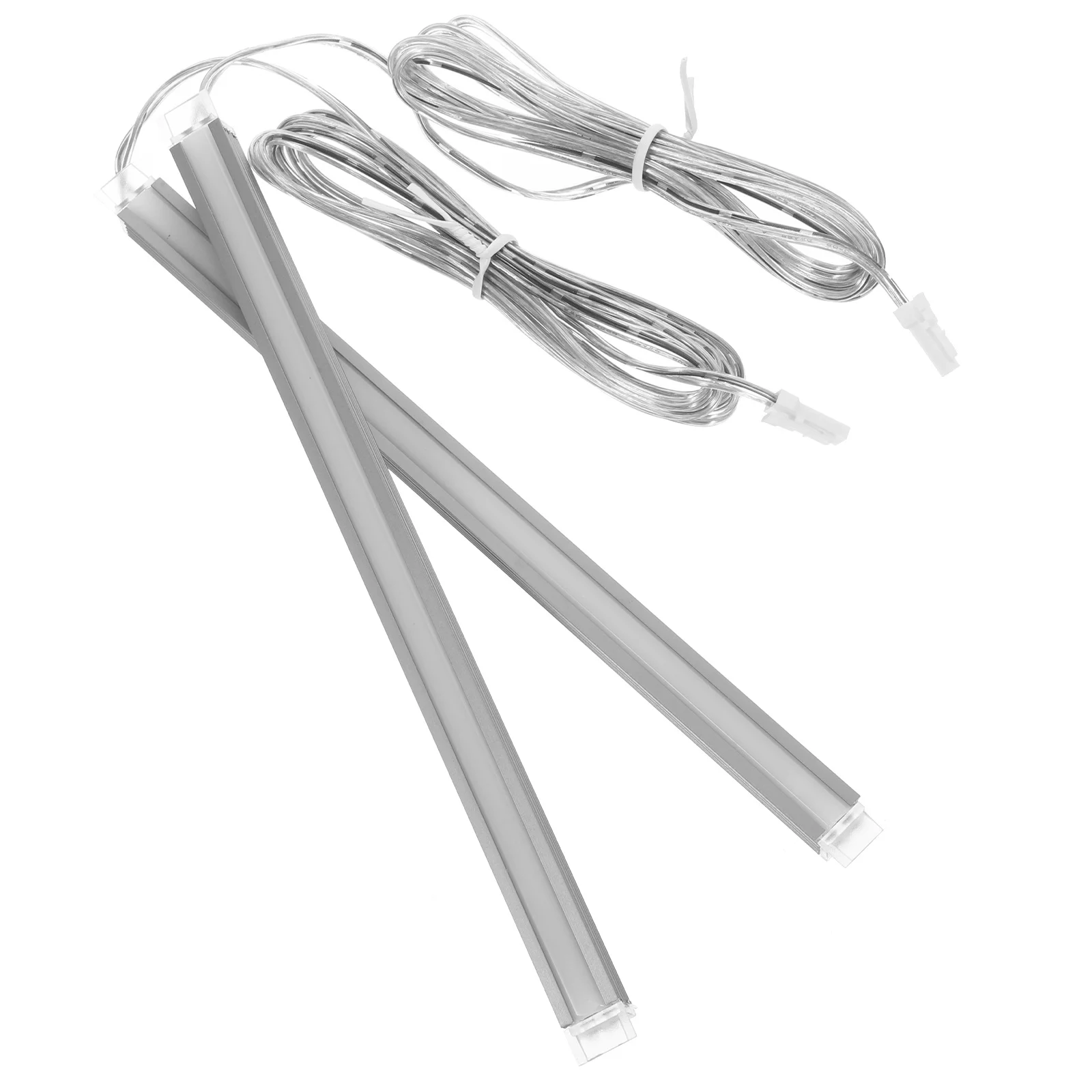 2 Pcs Rechargeable Cabinet Lights Under Closet Kitchen Unit LED Lighting Strip Under-counter Fixtures