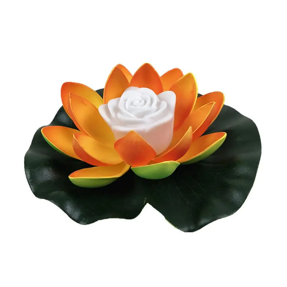 Lamp LED 18/28cm Fake Lotus Flower Swimming Pool Garden Pond Floating Floral Lamp