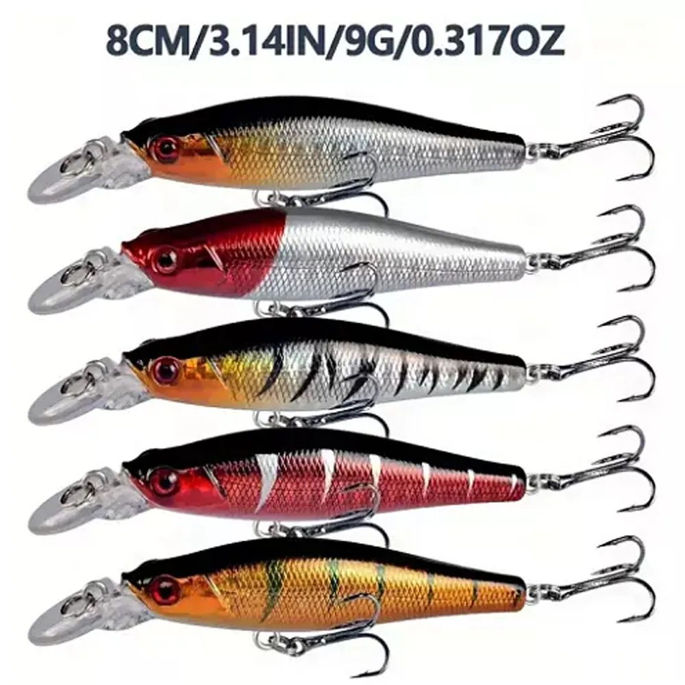 56pcs/set Lot Mixed Bionic Fishing Lures Set Minnow Hard Artificial Bait Crankbait Mini Crank Wobble Bait