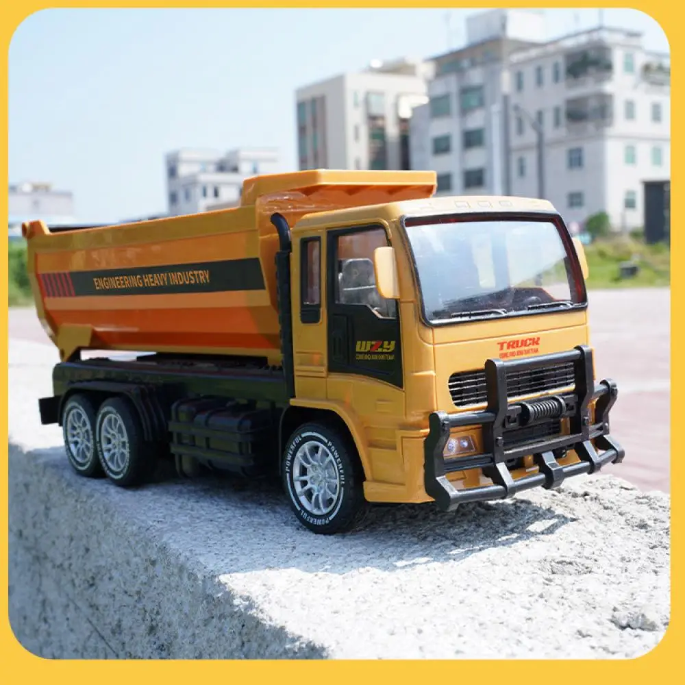 1/24 Rc Tipper Engineering Car Alloy and Plastic Tipping Bucket 2.4G 6CH Remote Control Dump Truck Toys for Boys Children\'s Gift