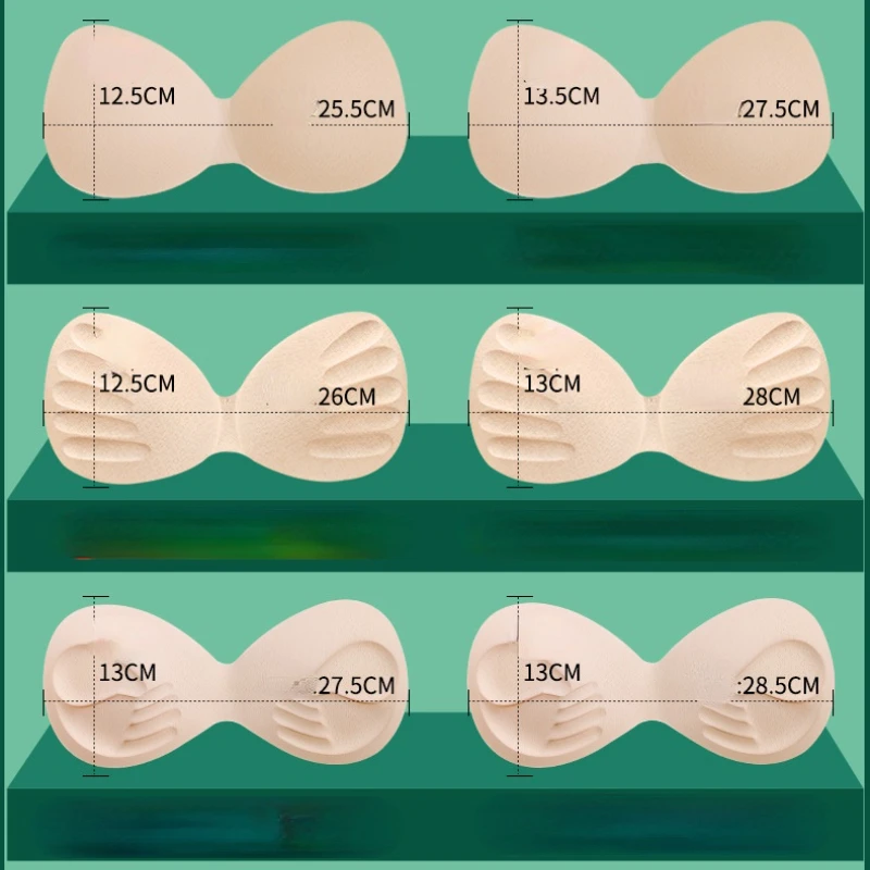 3 szt. Wkładki do stanika wkładki na klatkę piersiową do kostiumu kąpielowego biustonosz Push-Up naszywki z biustonosza akcesoria intymne