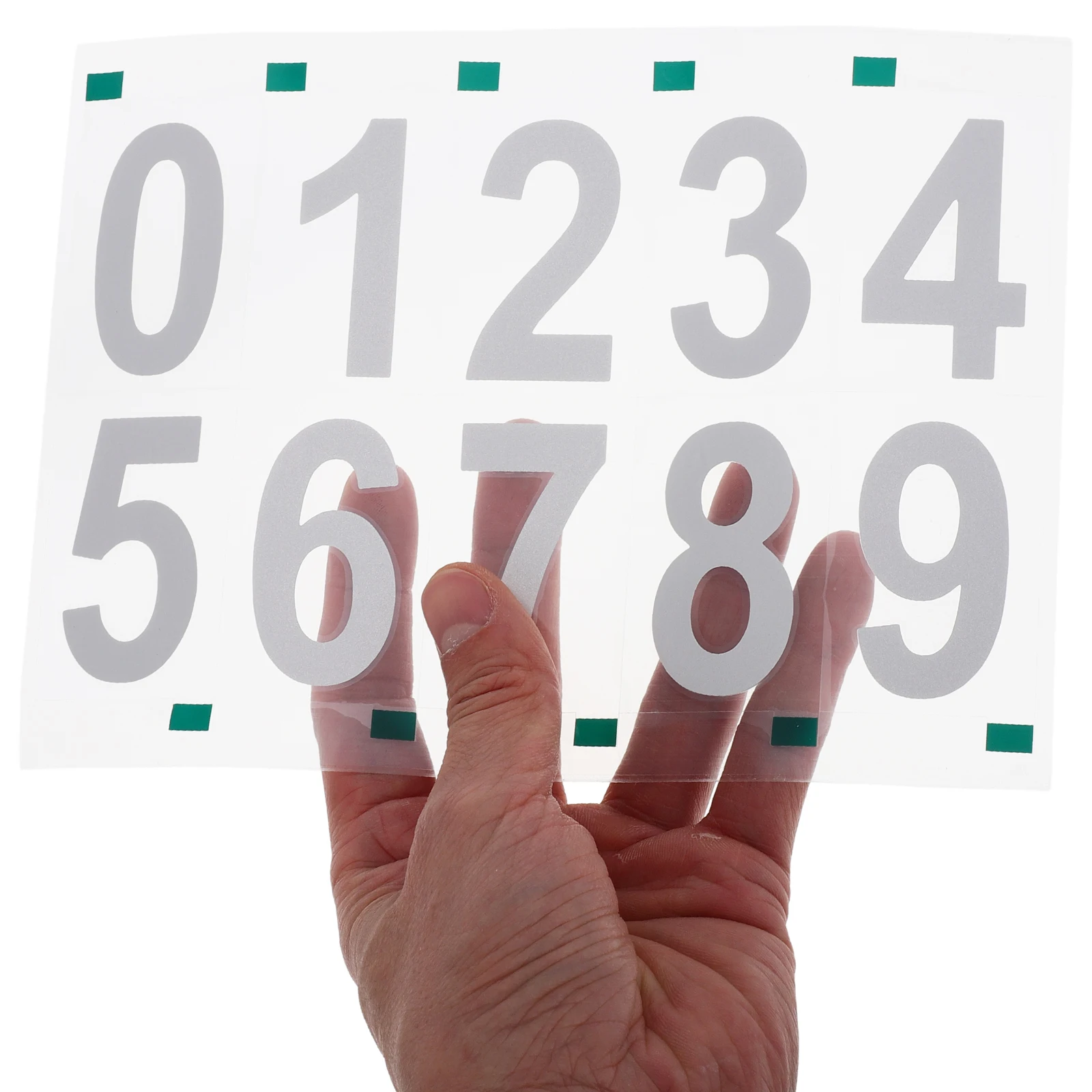 

6 set Mailbox Number Stickers Reflective Waterproof Glow Dark Address Numbers PVC Self Adhesive Outdoor Door Decals Trash Can