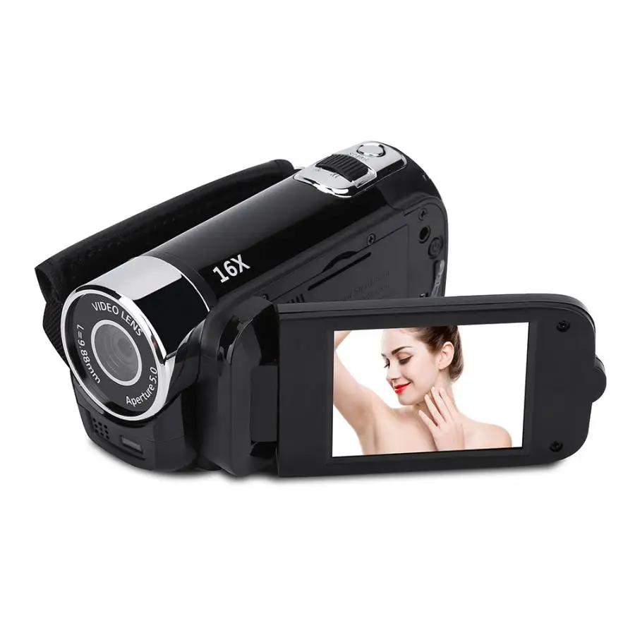 Digital Camcorder 720P Full HD 16MP DV Camcorder Digital Video Camera 270 degree Rotation Screen 16X Night Shoot Zoom