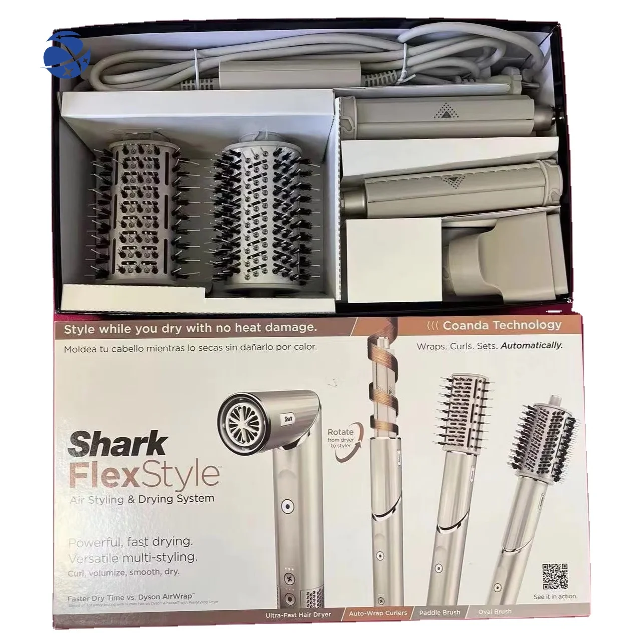 Best Quality Version Shark HD 430 FlexStyle Air Styling Drying System Powerful Hair Dryer Brush Multi-Styler Auto Wrap Curlers