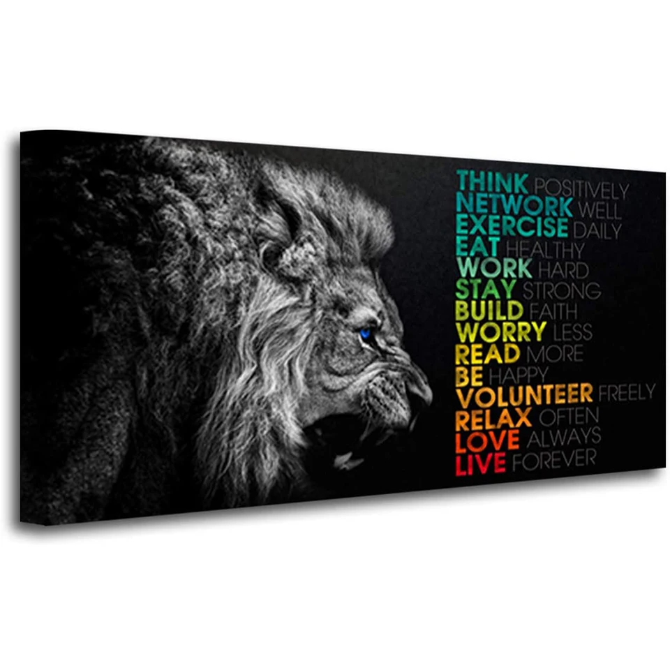 Animal Lion Diy diamond painting Motivational Inspirational Quotes full drill diamond embroidery diamond Mosaic home decor