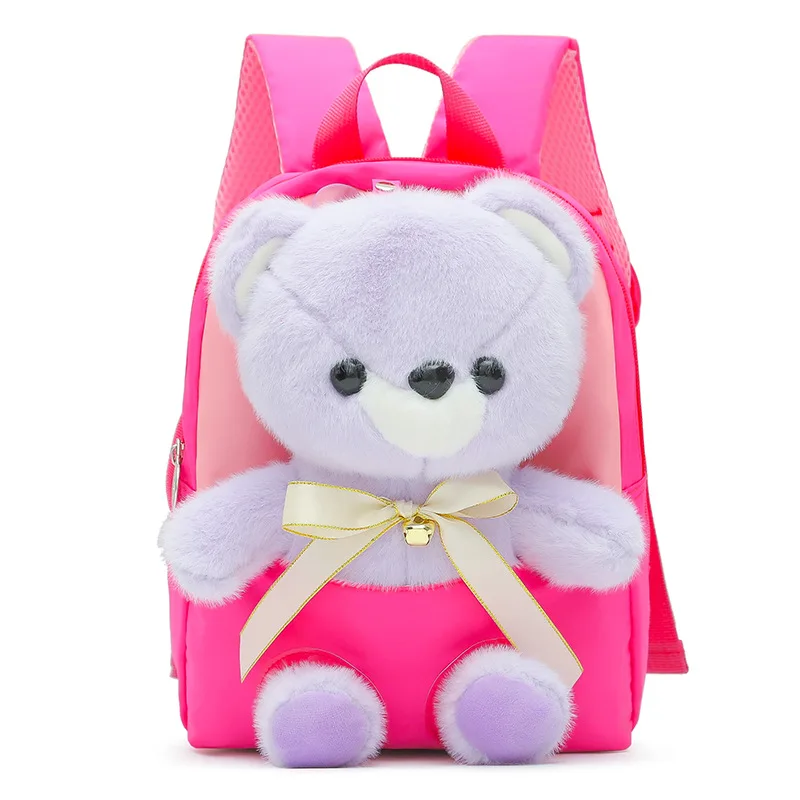 2024 New Cartoon Cute mochila infantil Lovely Bear Backpacks Small Kindergarten school bag Lightweight Backpack child girl