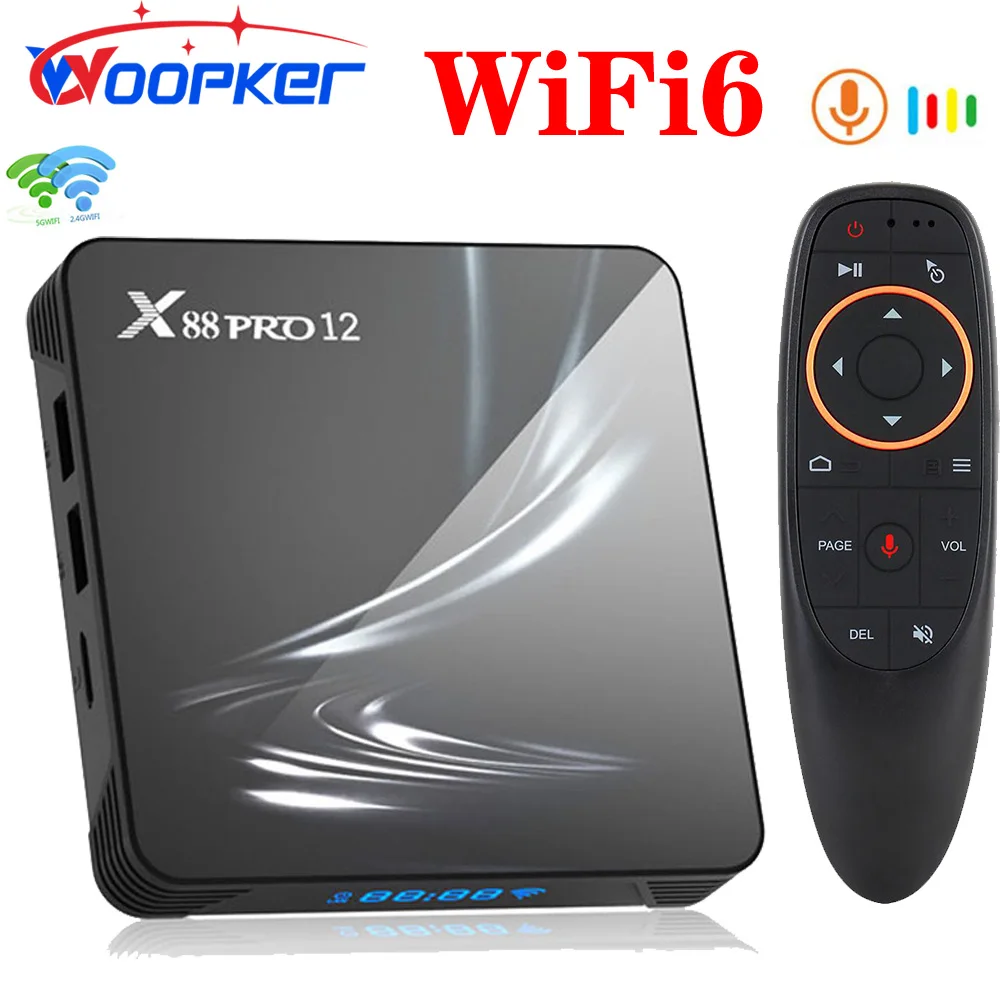 

Android 12 Smart TV Box X88 Pro 12 4K HD TV Box Dual-Band WiFi6 RK3318 2.4G&5G Media Player Set-Top Box