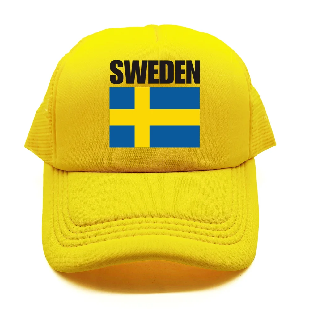Flag Of Sweden Baseball Cap Women Men Country Proud Trucker Hat Summer Breathable Mesh Net Snapback Caps